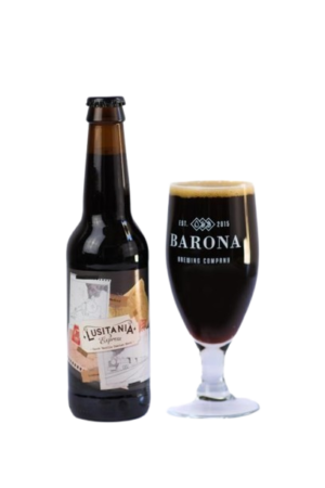 CERVEJA BARONA & INVISIBLE LUSITANIA EXPRESS CAROB VANILLA STOUT G33CL