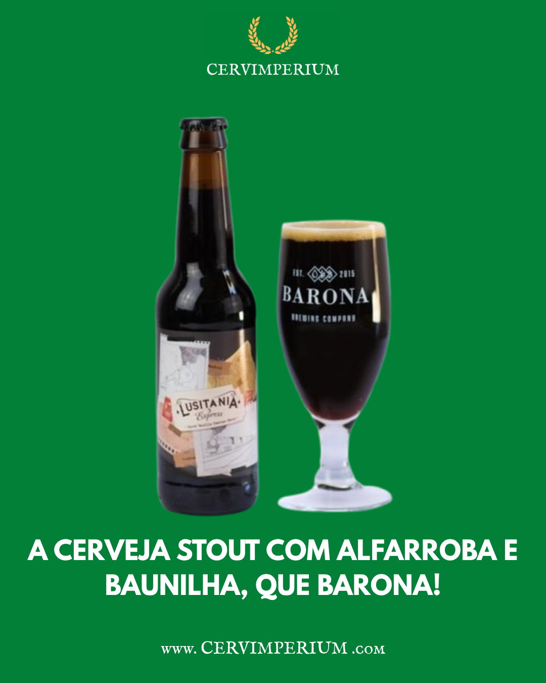 CERVEJA BARONA & INVISIBLE LUSITANIA EXPRESS CAROB VANILLA STOUT G33CL - Image 2